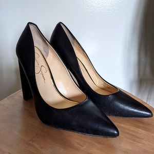 Jessica Simpson Tolli Pointy Chunky black heels